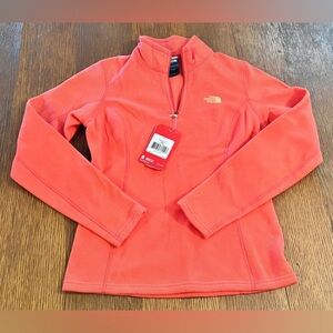 The North Face Melon Red Glacier 1/4 Zip